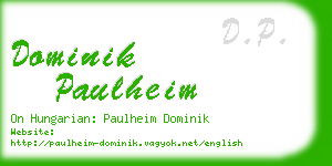 dominik paulheim business card